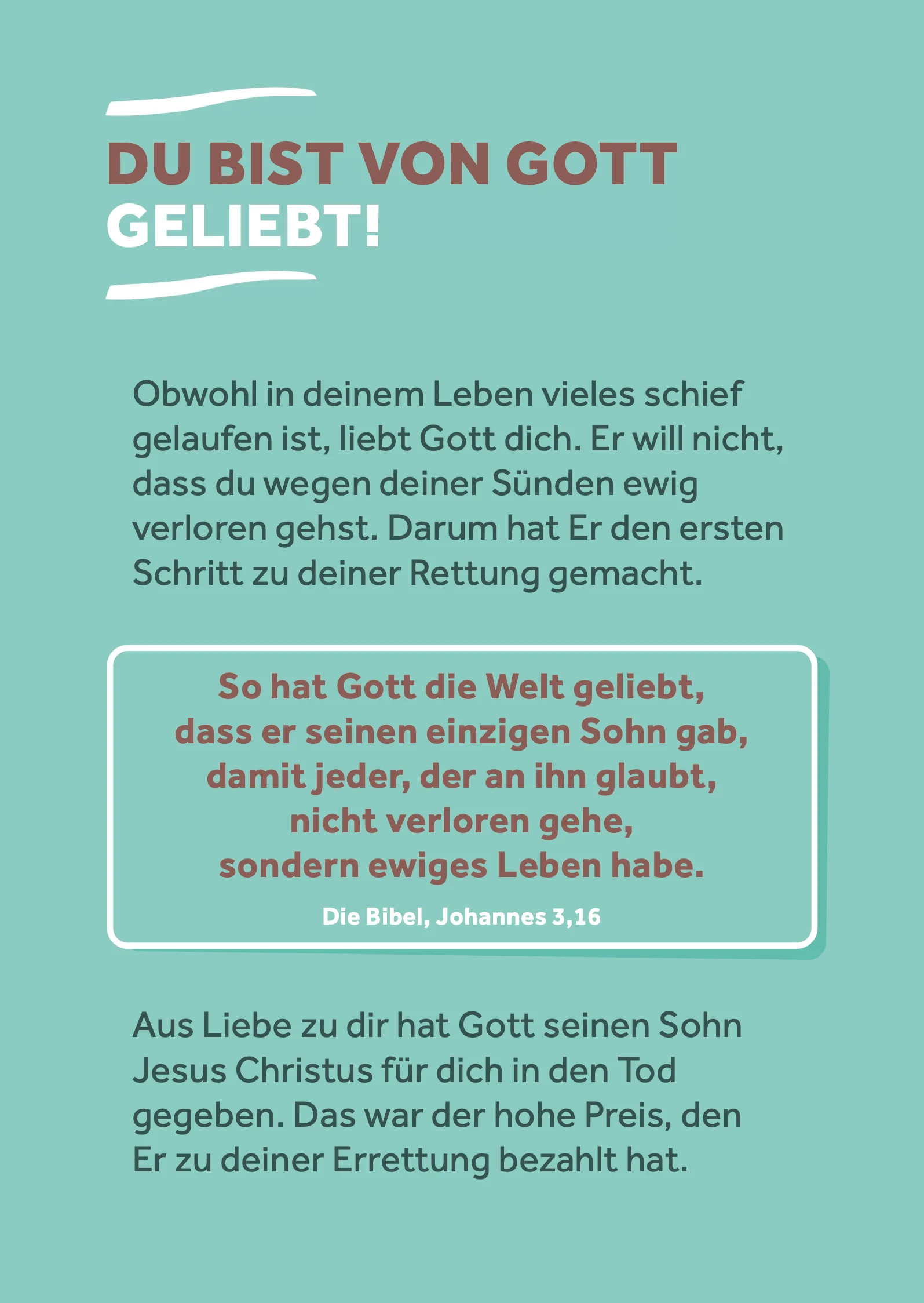 Du bist von Gott geliebt!